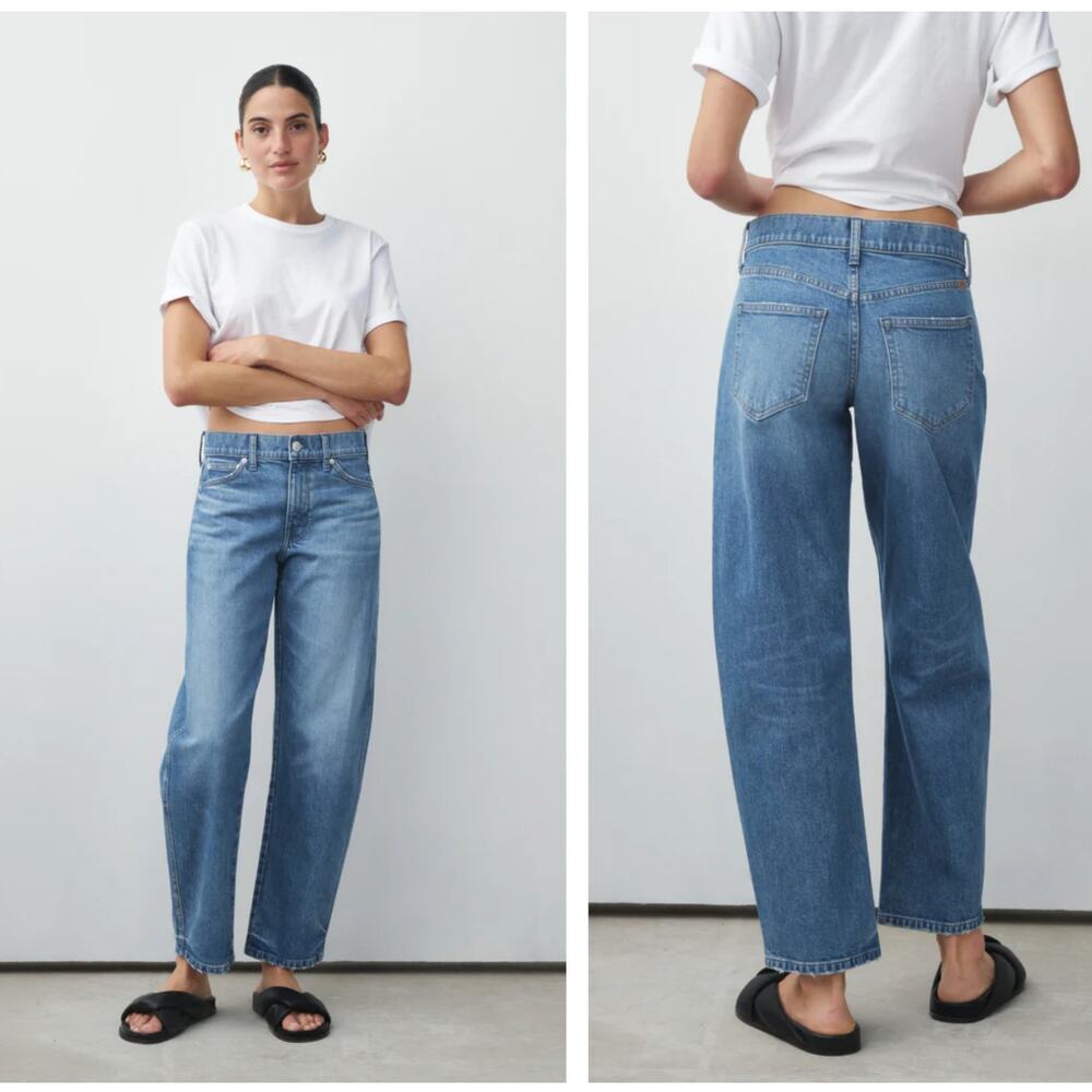 AYR Women’s Straight-Leg Jeans in Medium Blue Wash